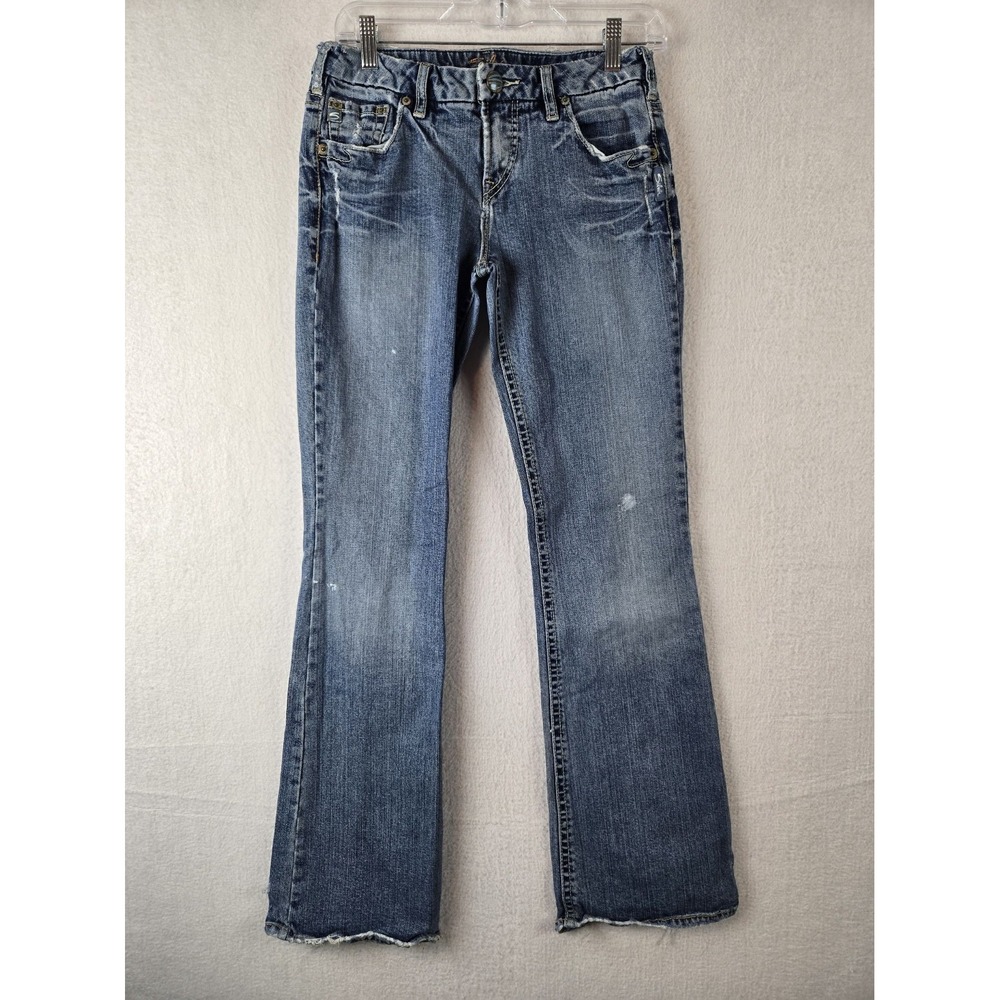 Silver Jeans Emily Womens Jeans Size 29 / 33 Bootcut Distressed Denim Y2K